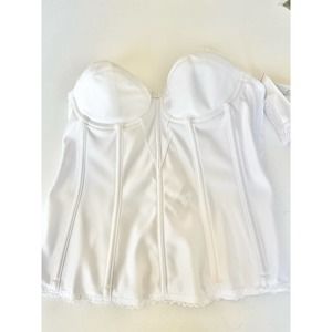 Dominique White Torsolette Satin Corsette